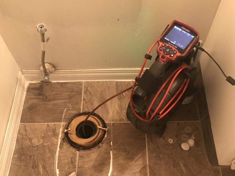 video line inspection of pipe in Edmonton, AB