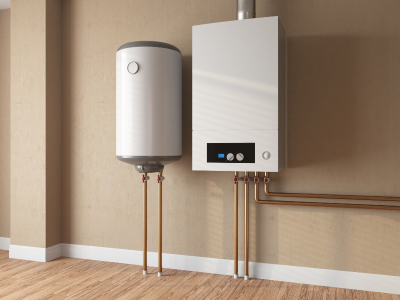 A boiler system setup by Hydro-Flo Plumbing & Heating